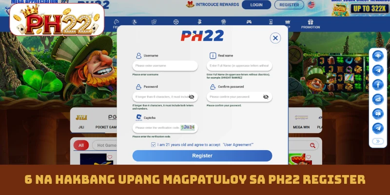 6 na hakbang upang magpatuloy sa PH22 register