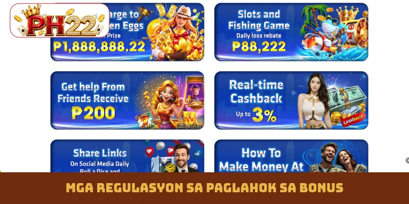 Mga regulasyon sa paglahok sa bonus