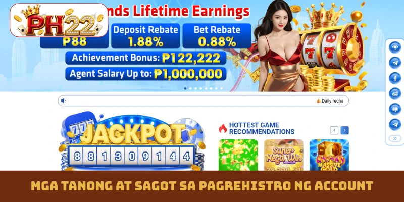 Mga tanong at sagot sa pagrehistro ng account
